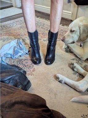 Sam Edelman Reyes Black Leather Ankle Boots